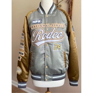 NFR Women's Bomber Jacket - Gray and Gold